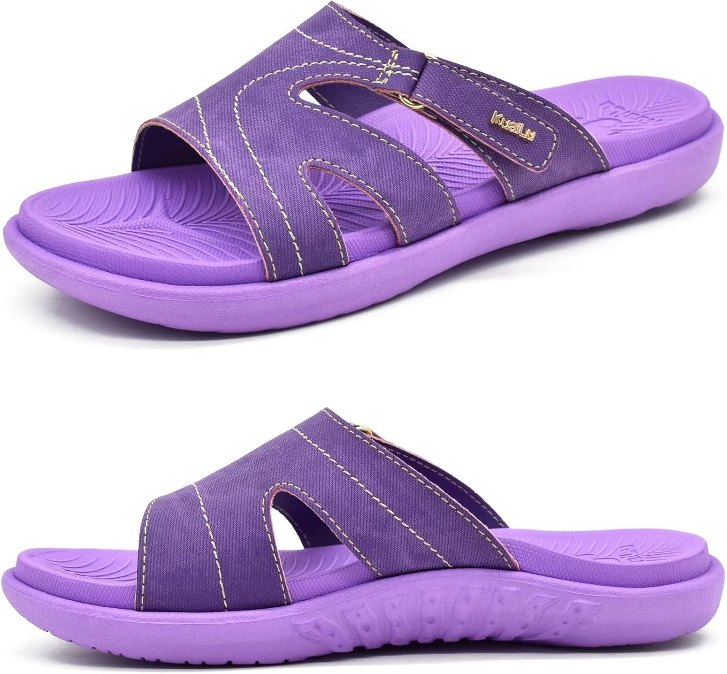 KuaiLu Womens Fashion Orthotic Slides for Comfort and Style