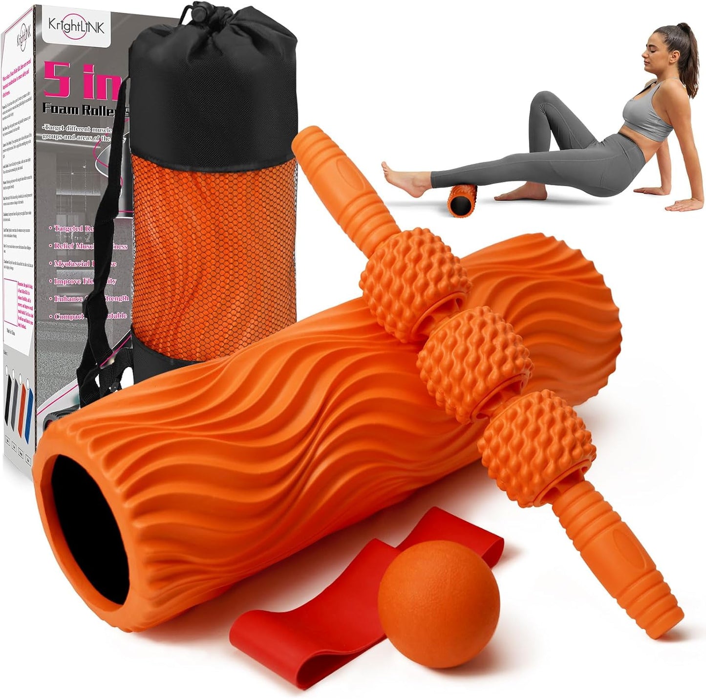5-in-1 Foam Roller Set for Deep Muscle Massage and Recovery