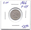 1866 Three-Cent F-VF Copper-Nickel Piece Coin Review