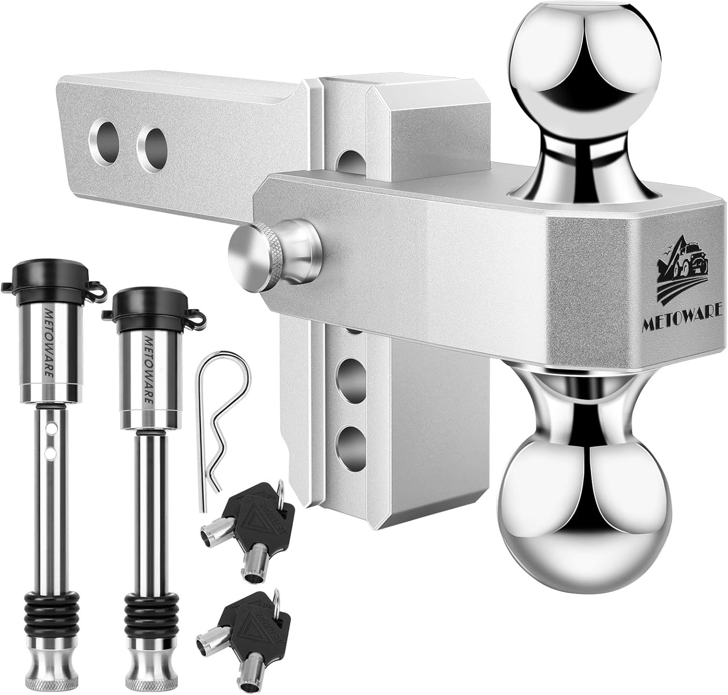 METOWARE Adjustable Trailer Hitch for Heavy Duty Towing Needs