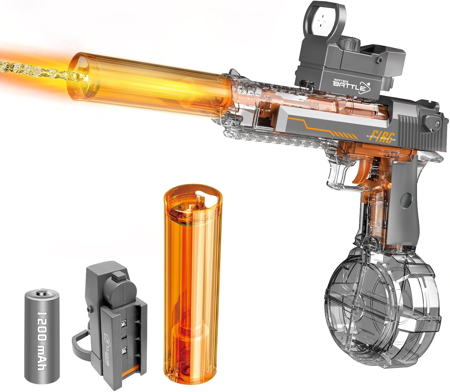 TALGIC Powerful Electric Water Gun with Glowing Silencer