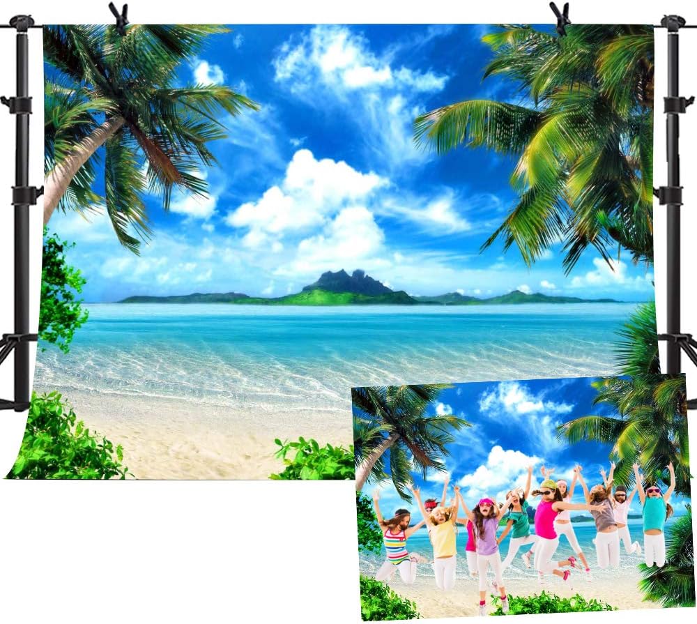 MME Summer Beach Backdrops for Photography with Palm Trees