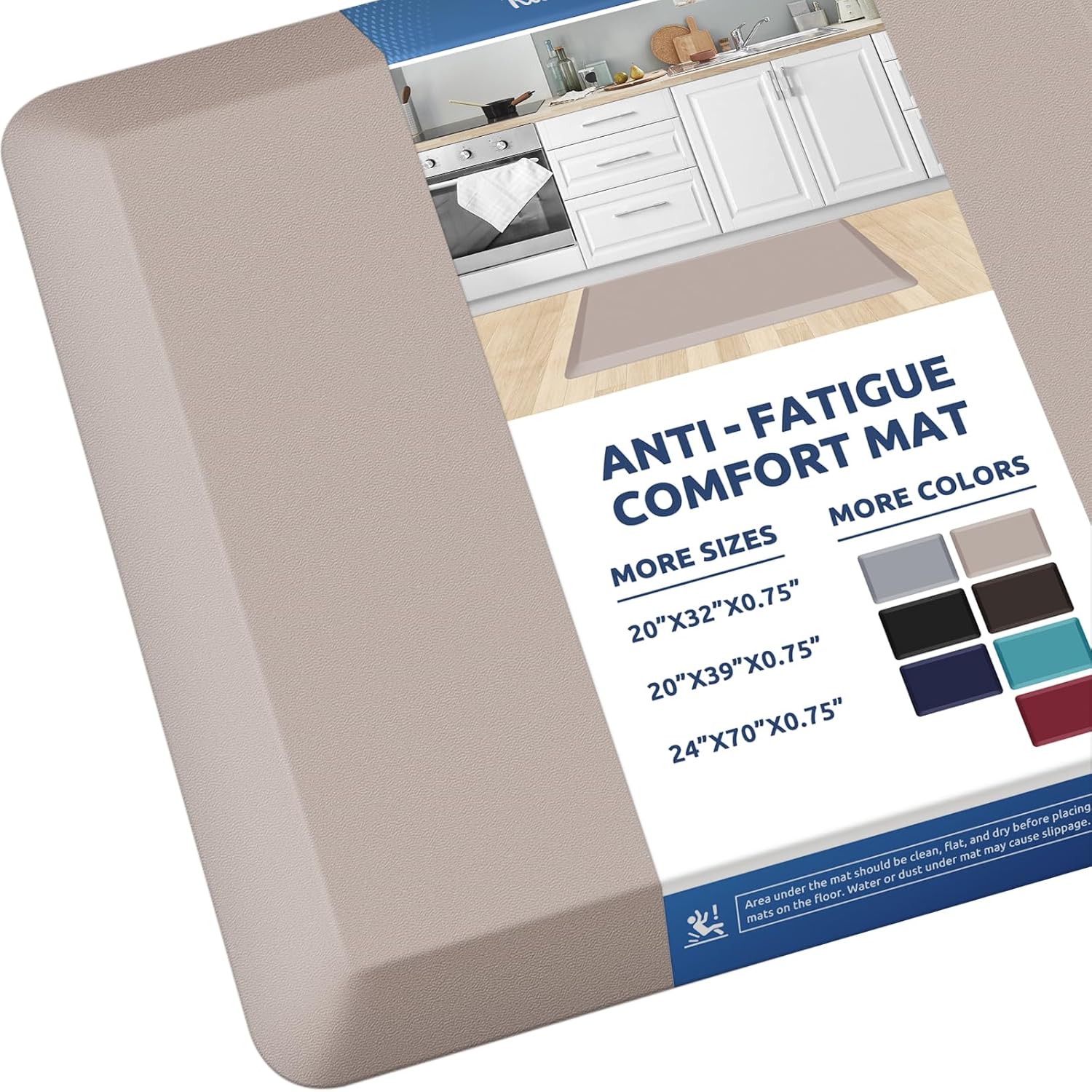 KitchenClouds Anti Fatigue Kitchen Mat for Comfort and Safety