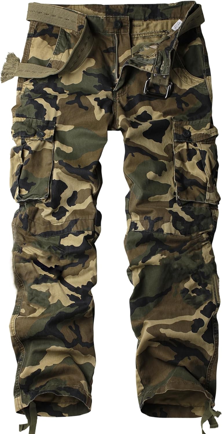 Men's Camo Cargo Tactical Pants for Comfort and Durability