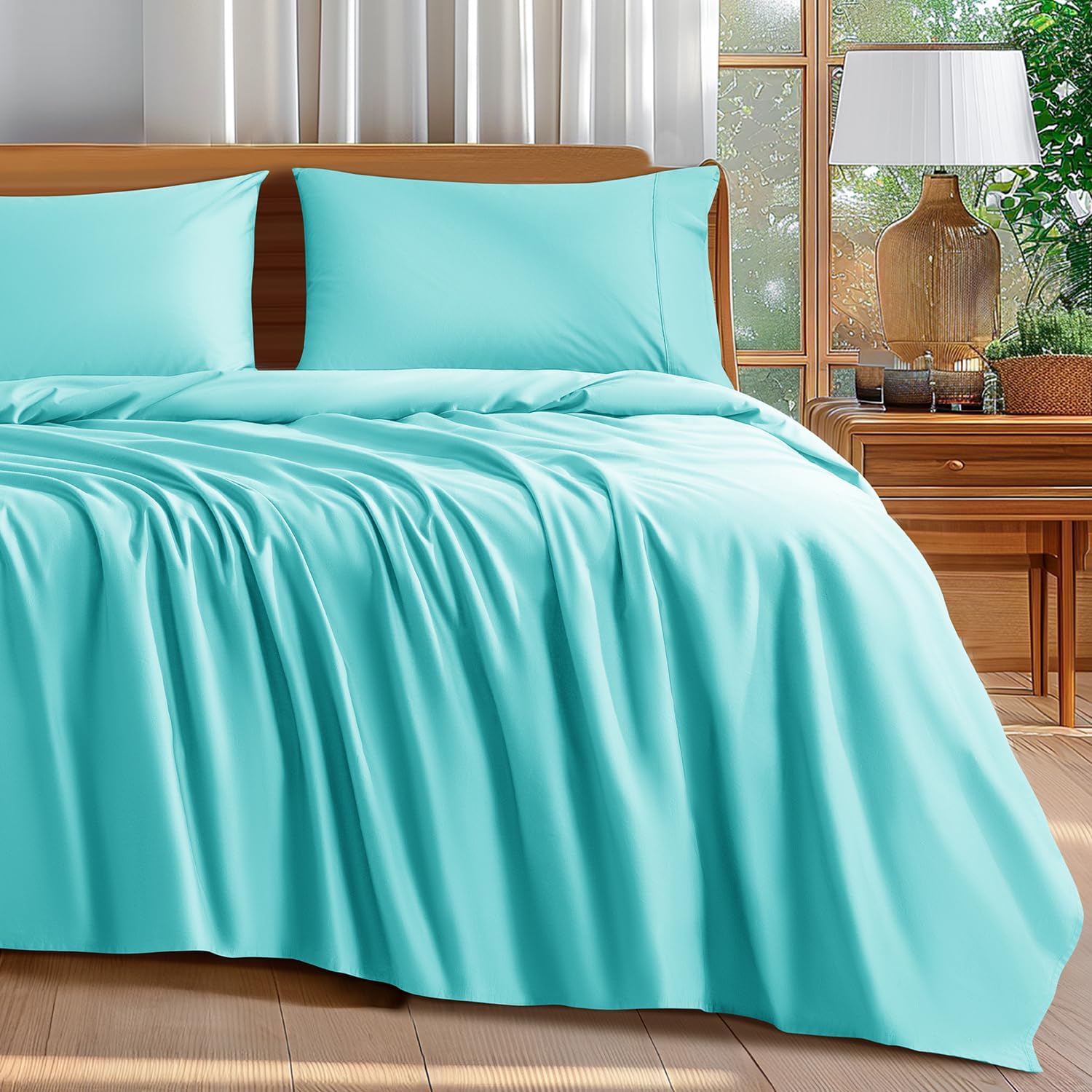 100% Cotton King Size Sheets Set for Luxury Comfort and Quality
