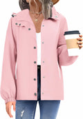 Waterproof Rain Jacket With Hood - Lightweight Packable Windbreaker