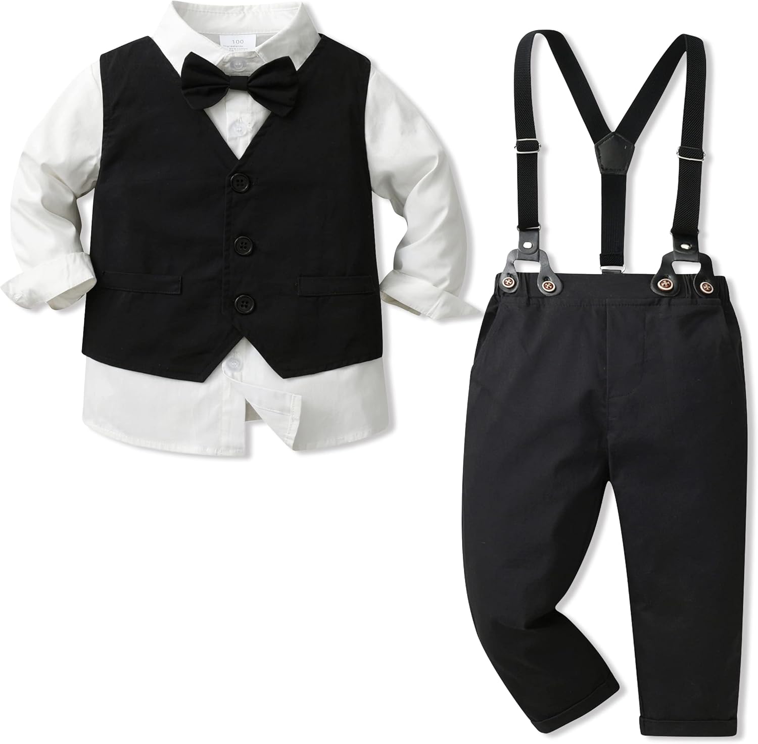 Toddler Boy Dress Clothes Outfit with Button Down Shirt and Pants