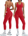 OMKAGI 2 Piece Workout Sets for Women with Booty Leggings