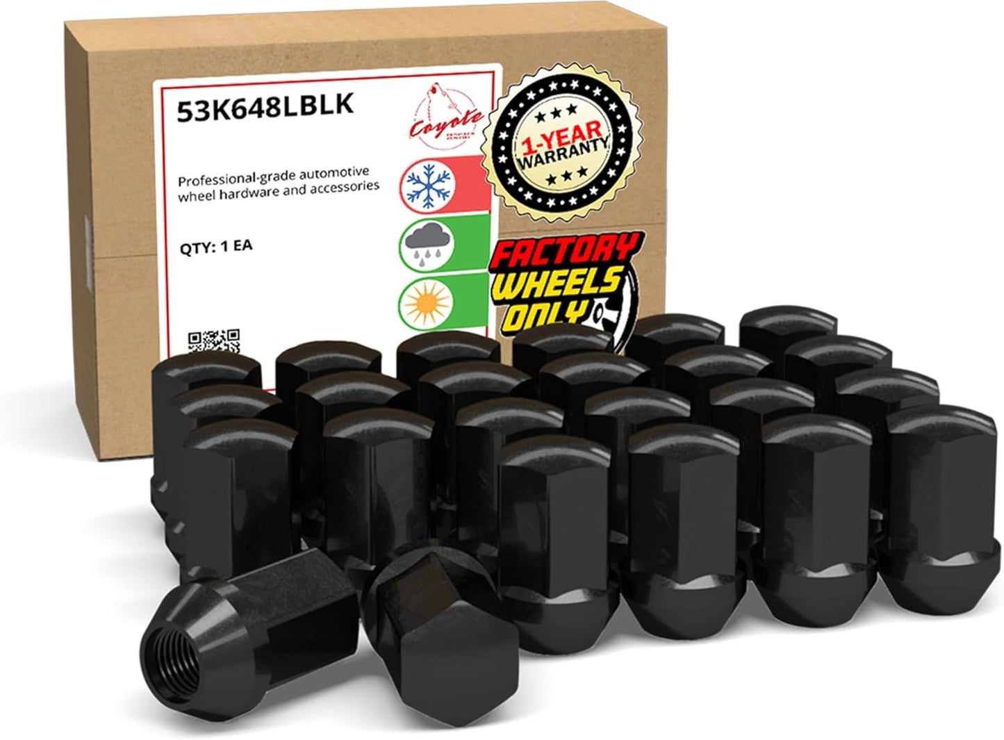 M14x1.5 Lug Nuts 24 PCS OEM Style for Chevrolet GMC Cadillac