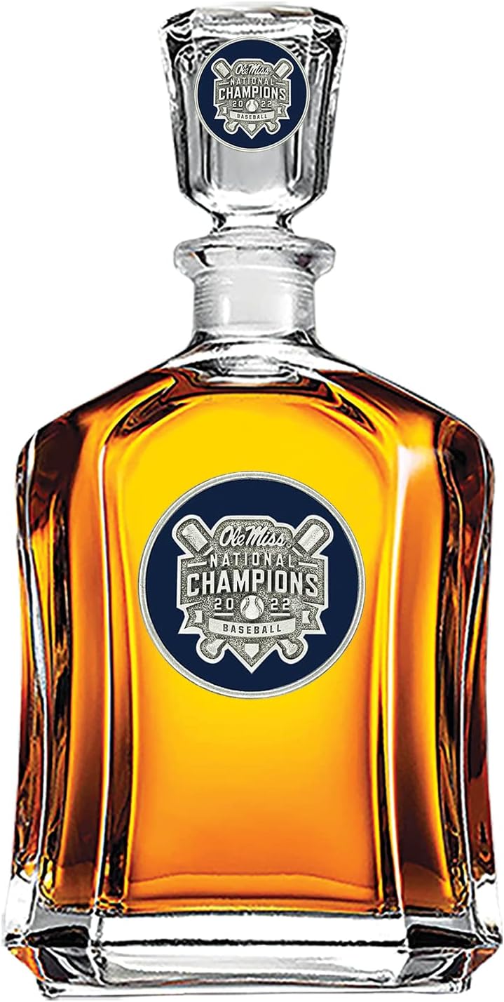 Heritage Pewter Ole Miss Baseball Champions Decanter for Fans