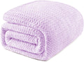 Twin Size Lilac Purple Soft Fleece Blanket - Lightweight All-Season