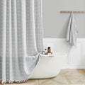 Boho Farmhouse Shower Curtain - 60x84 Long Decorative Linen