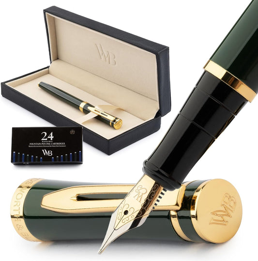 Elegant Wordsworth & Black Fountain Pen Set for Calligraphy Lovers