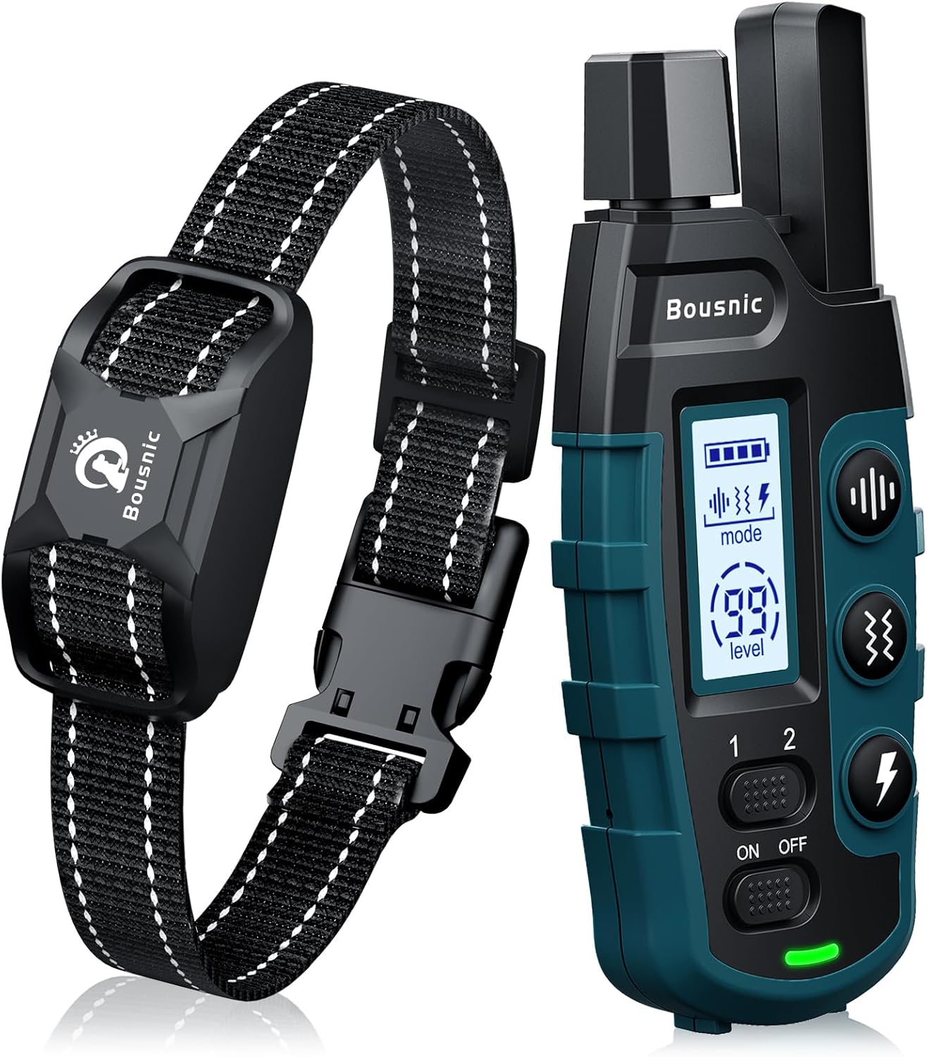 BOUSNIC 3300Ft Remote Shock Collar - Train Any Dog Size!