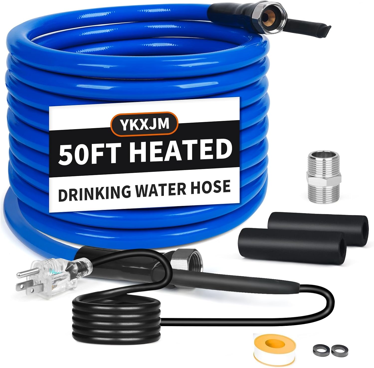 15FT-100FT Heated Water Hose for RV - Self-Regulating Design
