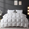 Goose Feather Down Comforter Queen Size - Hotel Weight, 92oz