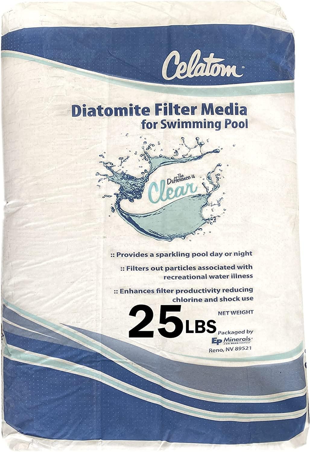 Celatom Diatomaceous Earth DE Pool Filter Aid for Sparkling Pools