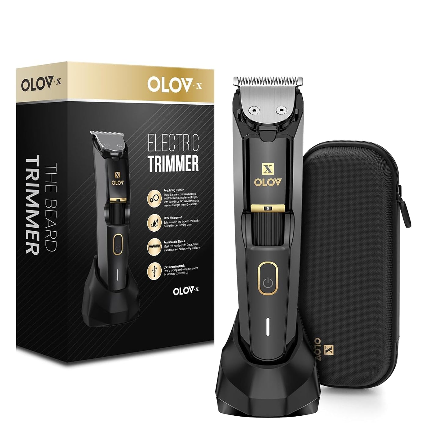 Men's Beard Trimmer with Precision Dial for Custom Grooming