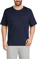 Lands' End Men's Super-T Short Sleeve T-Shirt with Pocket - Tough