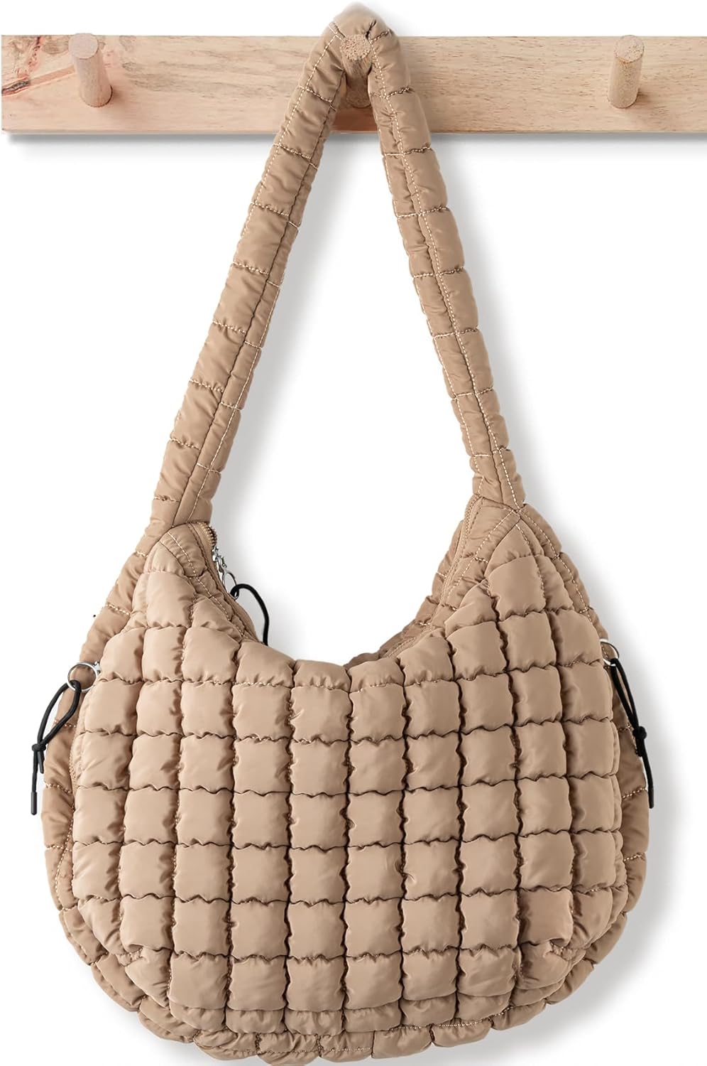Large Quilted Puffer Tote Bag for Women - Stylish Carryall