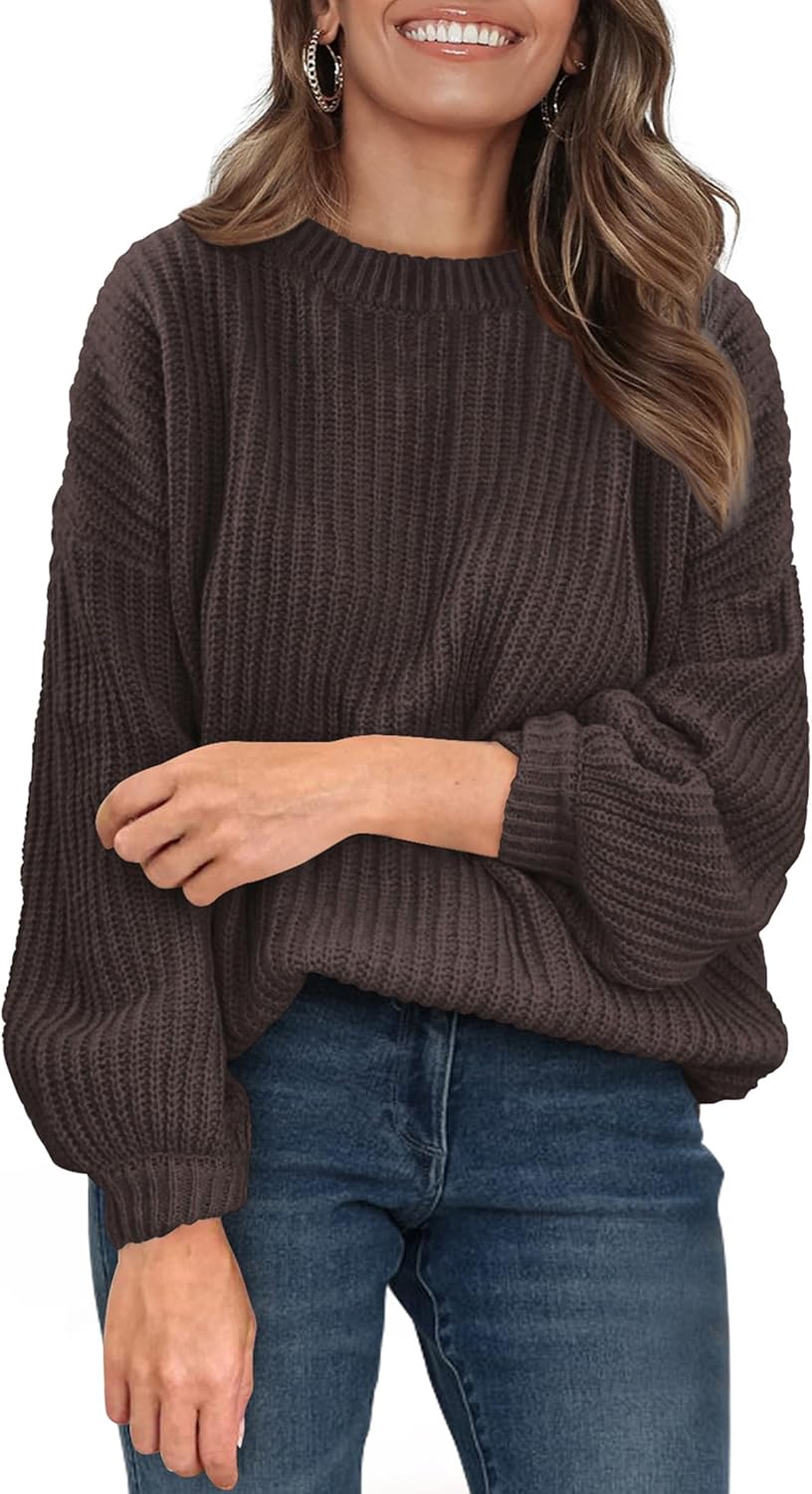 Fall Sweaters for Women 2025 Fashion Long Sleeve Knit Tops