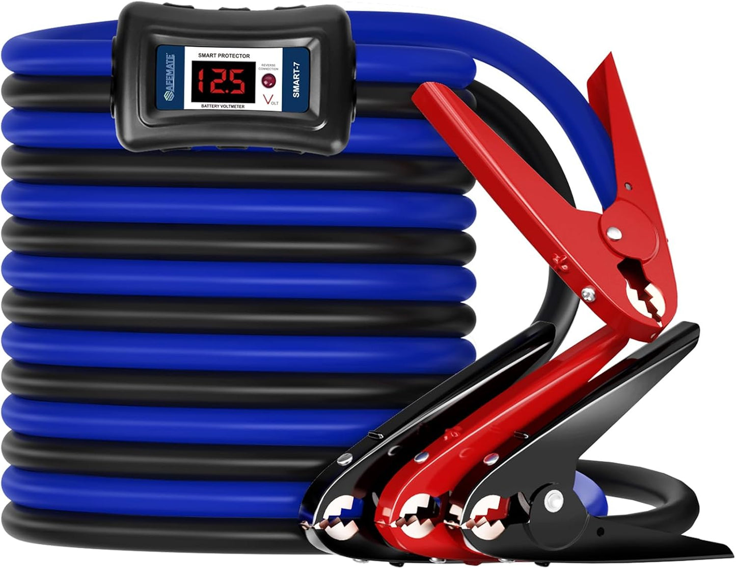 Heavy Duty Jumper Cables with Voltage Detection and Protection