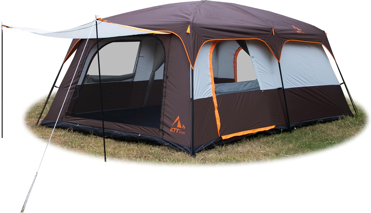 KTT 10-14 Person Family Cabin Tent: Waterproof, Spacious, Double Layer