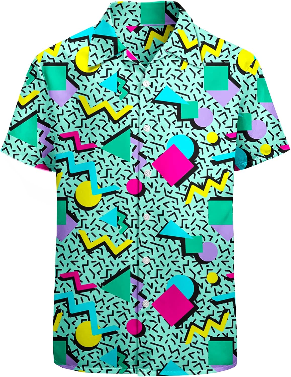 80s 90s Hawaiian Shirt for Men - Vintage Button Down Style