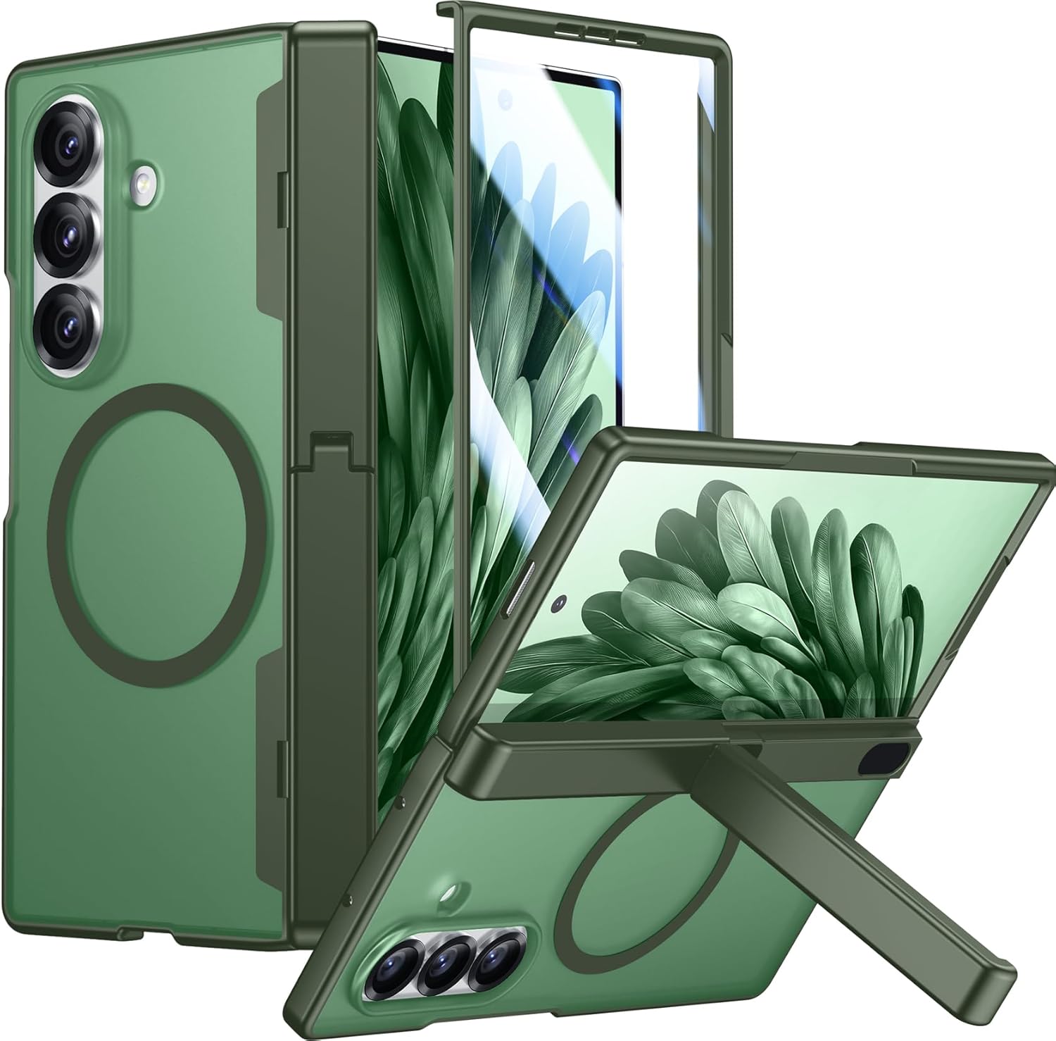 Temdan Magnetic Case for Samsung Galaxy Z Fold 7 - Green