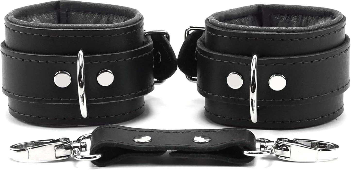 Wrist Cuffs or Ankle Cuffs Real Leather Handmade Luxury Gear