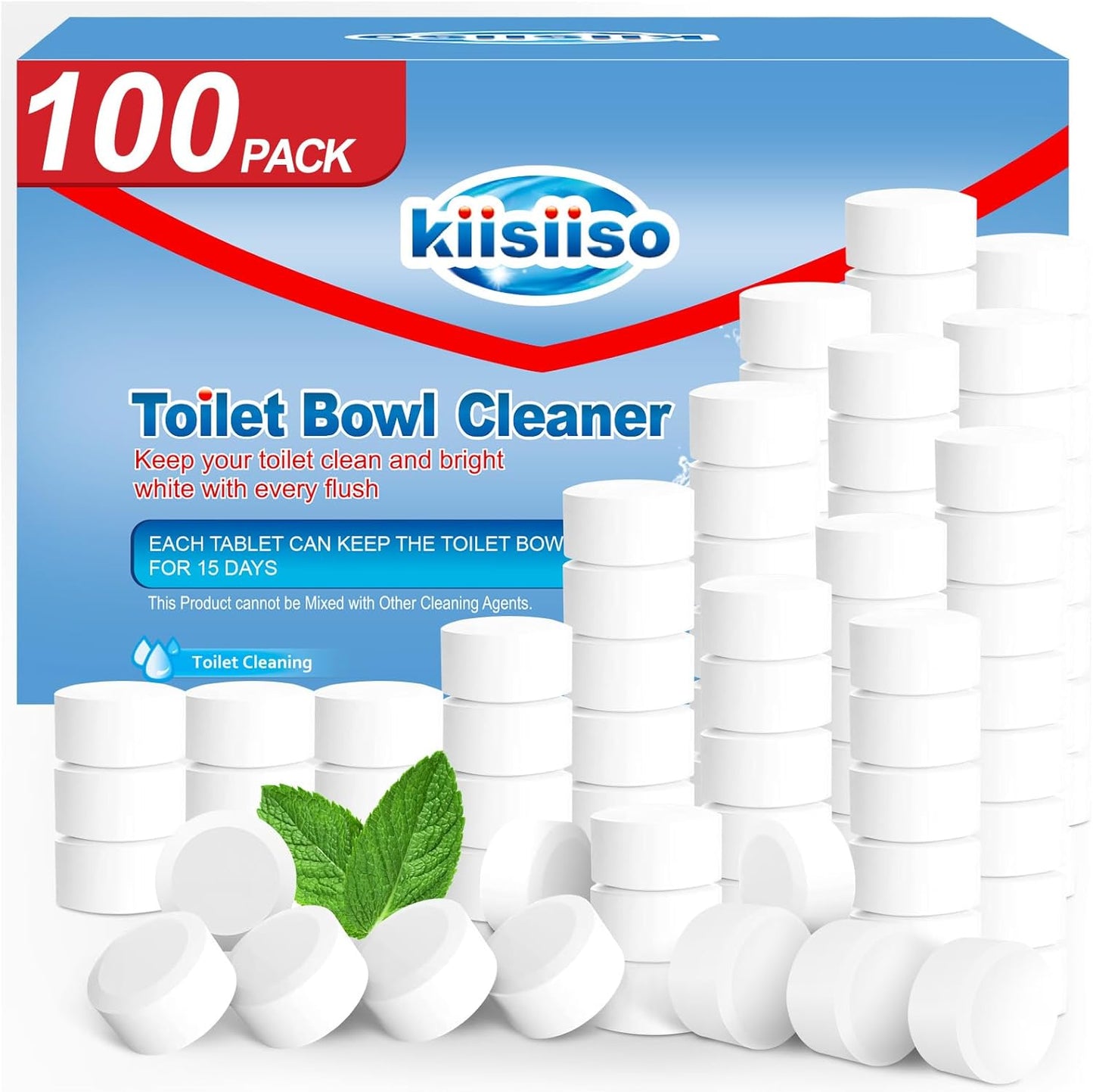 KIISIISO Toilet Bowl Cleaner Tablets for Effortless Cleaning