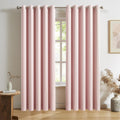 Blackout Curtains Baby Pink 90 in Length - Room Darkening Insulated