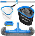 All in One Pool Cleaning Kit - Repairable Net, Brush & Extendable