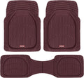 FlexTough Floor Mats for Cars Burgundy Deep Dish - All-Weather