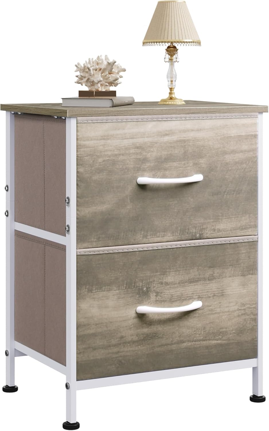 WLIVE Nightstand with 2 Drawers for Bedroom Storage Solutions