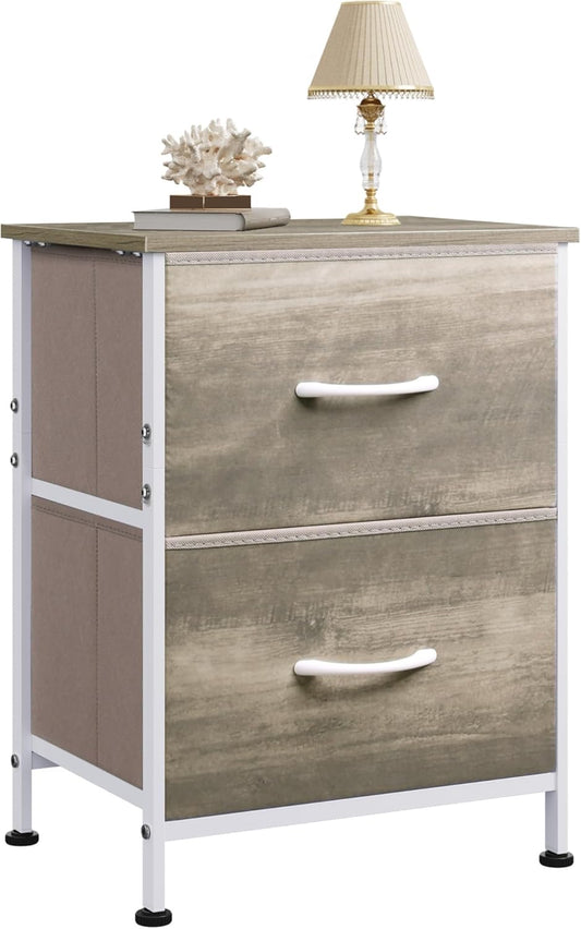 WLIVE Nightstand with 2 Drawers for Bedroom Storage Solutions