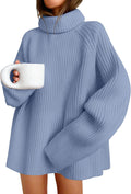 ZESICA Women's Oversized Turtleneck Chunky Knit Sweater - Cozy Fall