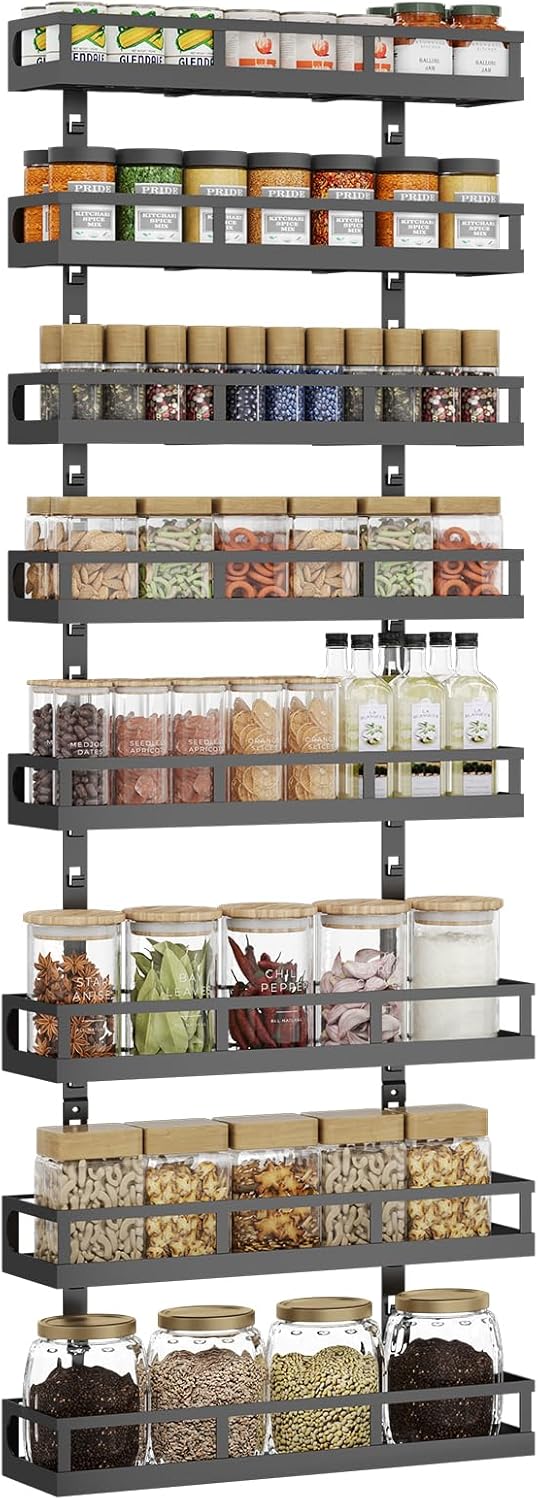 X-cosrack 8-Tier Adjustable Spice Rack for Kitchen Organization