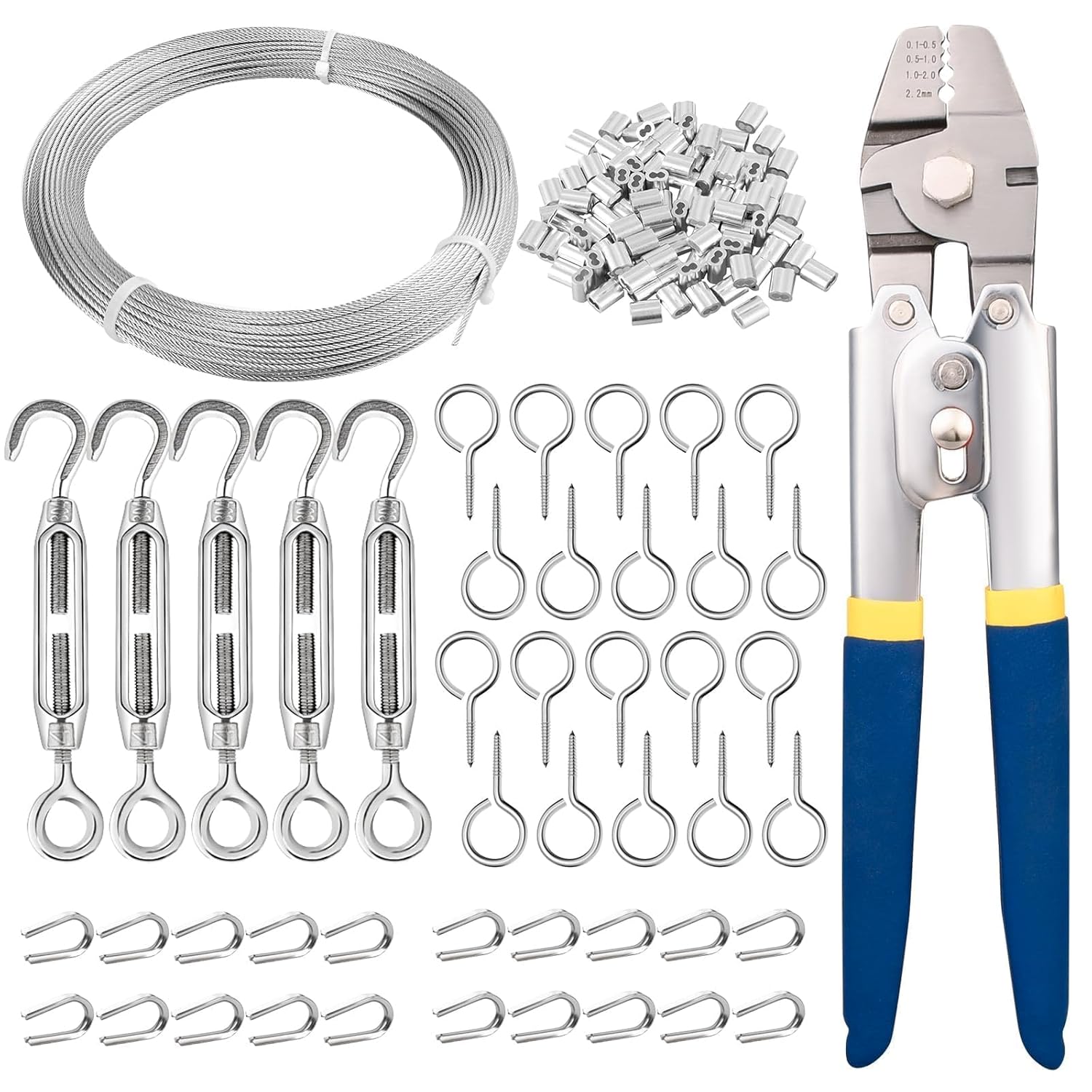 TooTaci Wire Rope Crimping Tool Kit for Versatile Applications