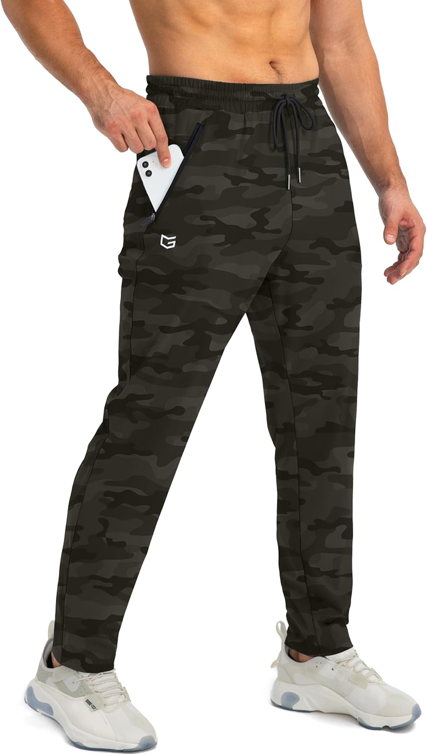 G Gradual Men's Sweatpants with Zipper Pockets for Workouts
