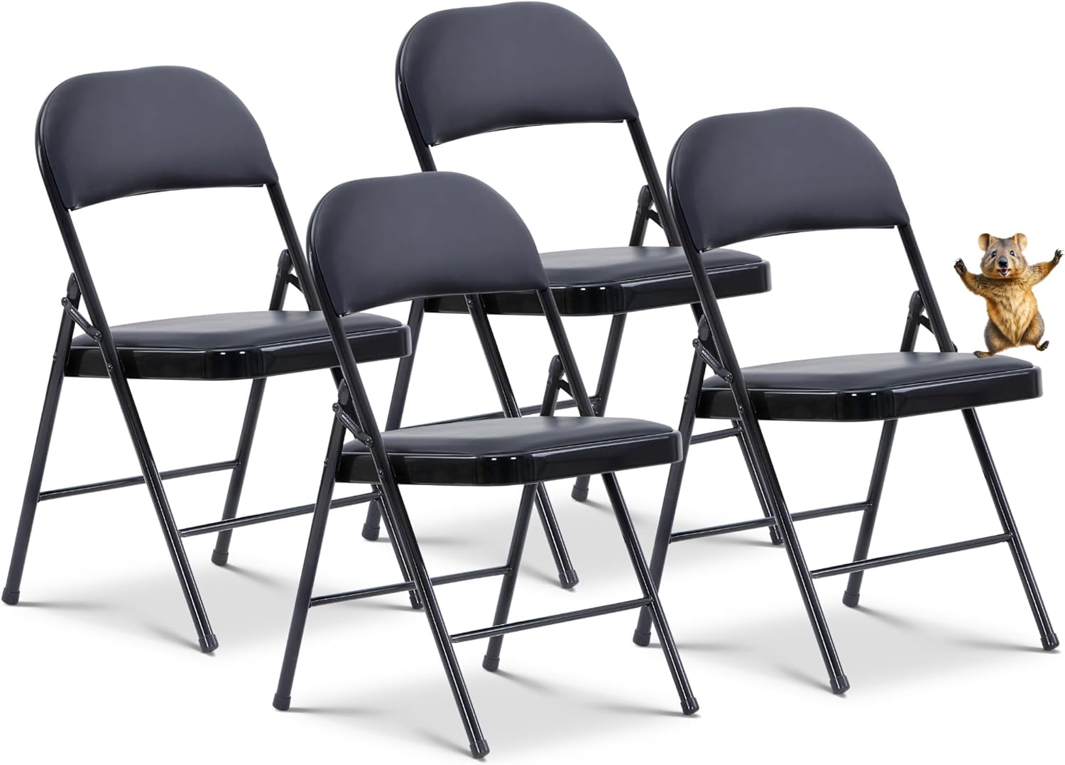 Oline Vinyl Folding Chairs for Indoor Outdoor Events and Dining