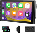 7ft Double Din Car Stereo with Wireless Apple CarPlay & Android Auto x
