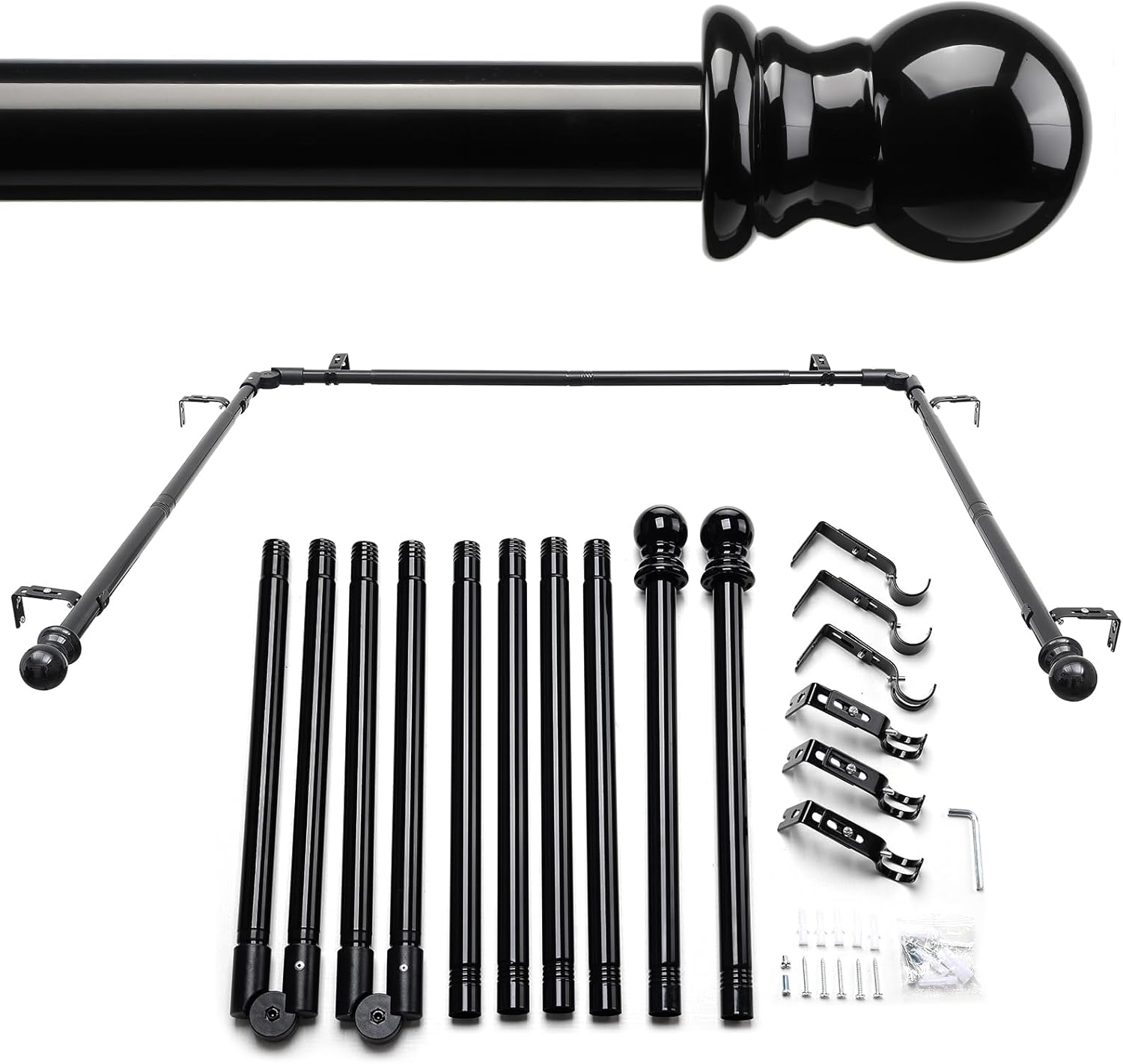 INFLATION Bay Window Rods - Expand to Fit