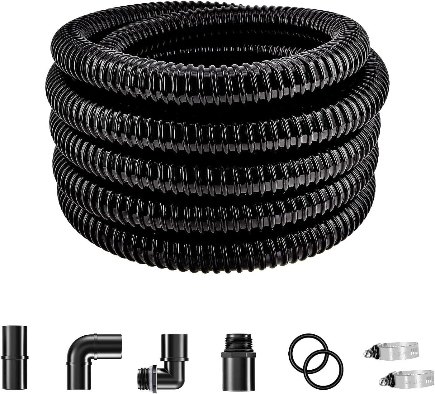 LONGRUN Pond Tubing 1.5 Inch Flexible Hose for Gardens and Pools