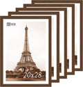VCK 20x28 Picture Frame 5 Pack Brown Wood Poster Frame - Elegant Wood