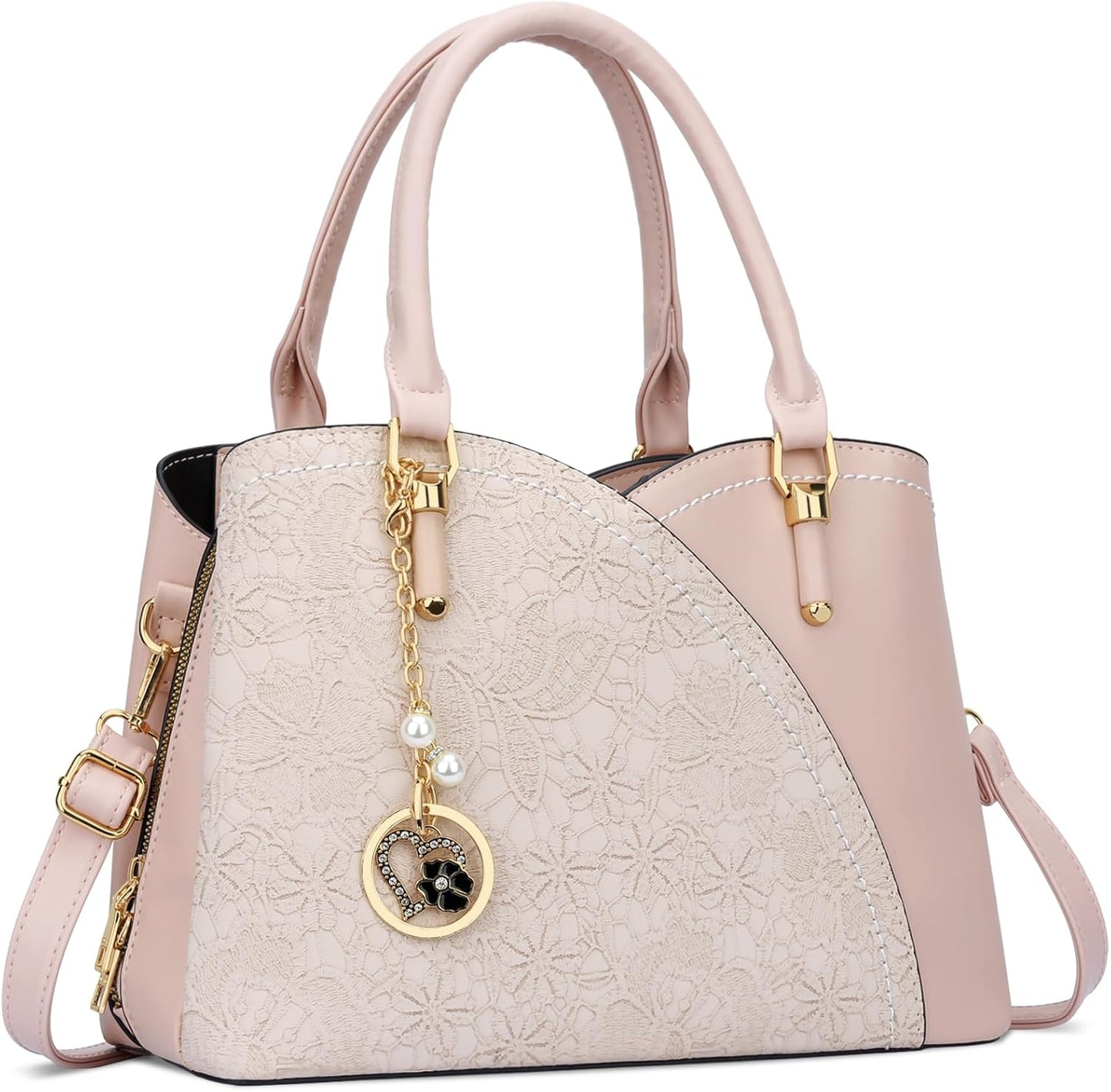 KKXIU Triple Compartments Handbags for Women Fashion Satchel