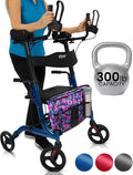 Vive Mobility Upright Walker with Seat - Upright Rollator for Seniors