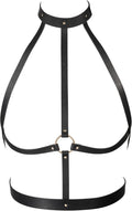 Maze H Harness Vegan Leather Corset-Style Body Harness - Bold Choker