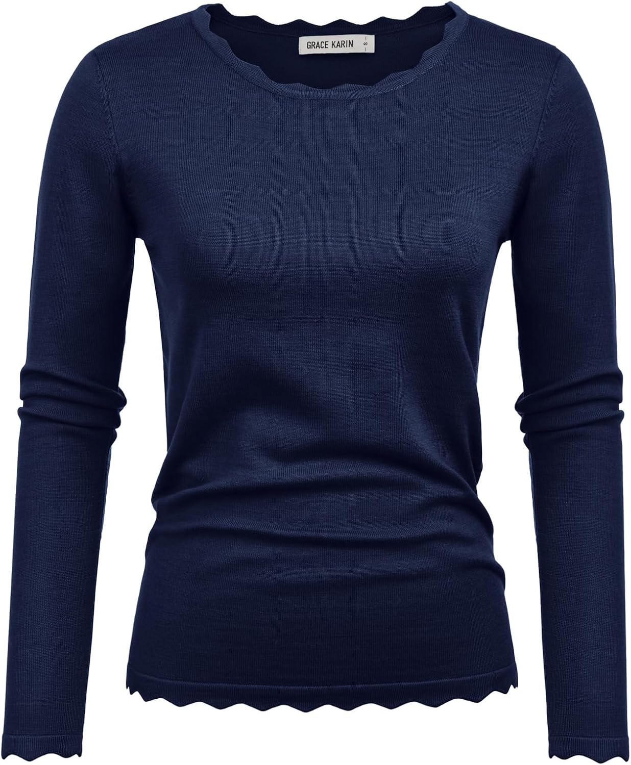 High Stretchy Long Sleeve Pullover Sweater Blouse for Women