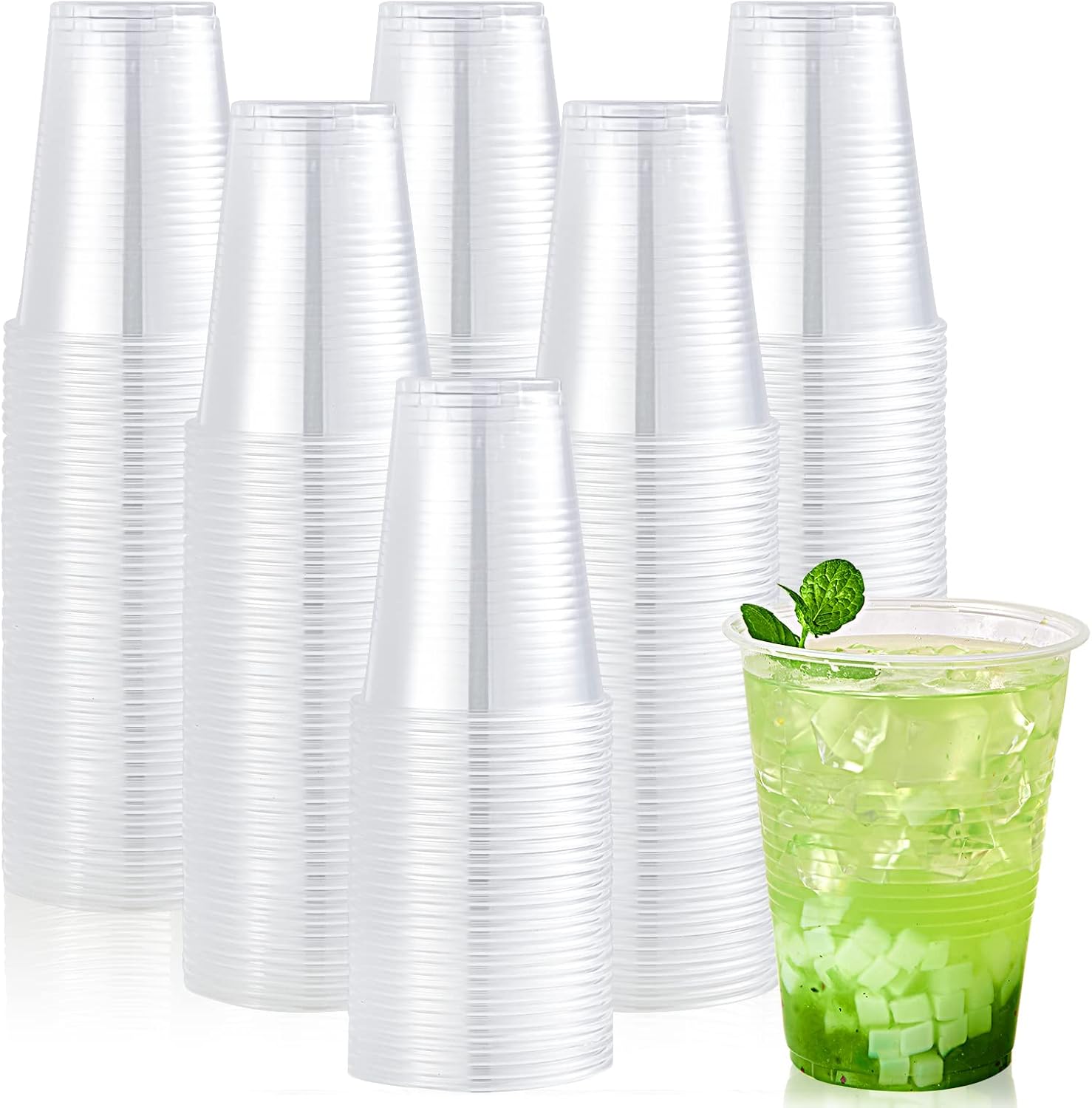 390 Pack 16 oz Clear Plastic Cups for Parties and Events